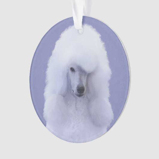 Tableau blanc standard de caniche - Art original d (devant)