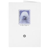 Tableau blanc standard de caniche - Art original d (Dos)