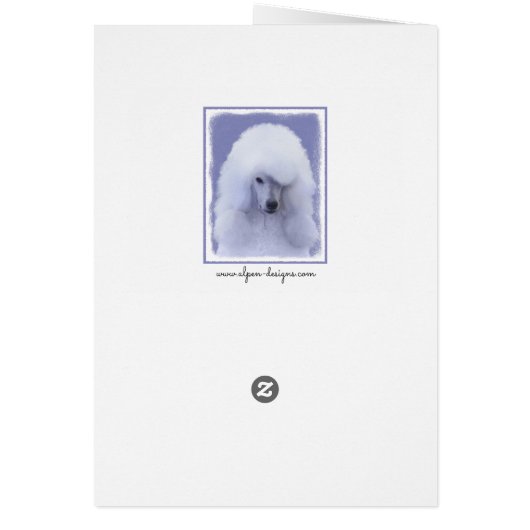 Tableau blanc standard de caniche - Art original d (Dos)