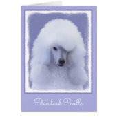 Tableau blanc standard de caniche - Art original d (Devant)