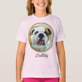 Tableau Bulldog - Joli T-shirt d'art de chien orig (Devant)