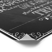 Tableau Chalkboard Mariage Popcorn Barre imprimer (Coin)