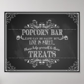Tableau Chalkboard Mariage Popcorn Barre imprimer (Devant)