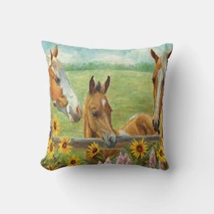 Tableau Cheval Coussin réversible