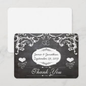Tableau Cœur Mignon Initiales Typographie RSVP (Devant / Derrière)