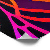 Tableau coloré Abstrait d'une girafe 2:3 Poster (Coin)