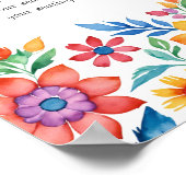 Tableau coloré de Mariage Floral mexicain (Coin)