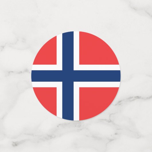 Tableau confetti avec drapeau de la Norvège (Petit recto)