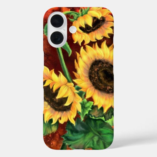 Tableau coque iphone des trois tournesols (Verso)