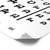 Tableau d'acuité visuelle imprimé (Coin)