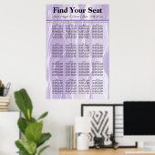 Tableau d'affectation de sièges en soie violette a (Bureau à domicile)