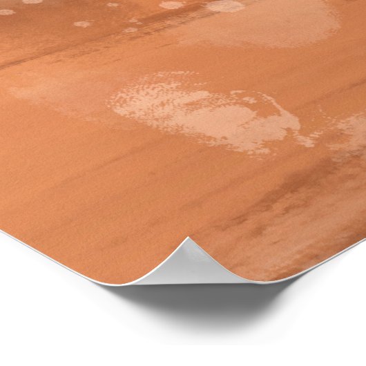 Tableau d'art abstrait original 6 imprimé brun fon (Coin)