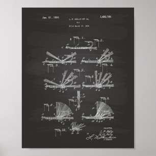 Tableau d'art de brevet du crochet 1924 de mouche