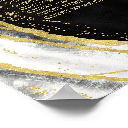 Tableau d'assise de la table d'Agate Black White & (Coin)