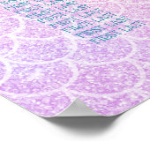 Tableau de Baby shower de la fille de sirène pourp (Coin)