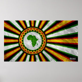 Tableau de bannière Africa Rising 18" x 10"