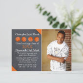 Tableau de basketball - 3x5 Faire-part graduée (Debout devant)