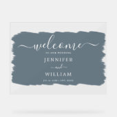 Tableau de bienvenue de mariage élégant peint en b (Recto)