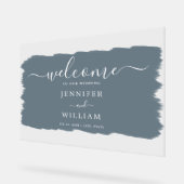 Tableau de bienvenue de mariage élégant peint en b (Angle)
