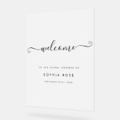 Tableau de Bienvenue Mariage avec Écriture en Reli (Angle)