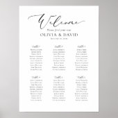Tableau de bienvenue pour 6 tables avec écriture é (Devant)