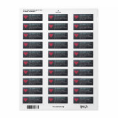Tableau de bord avec étiquette d'adresse de retour (Feuille entière)