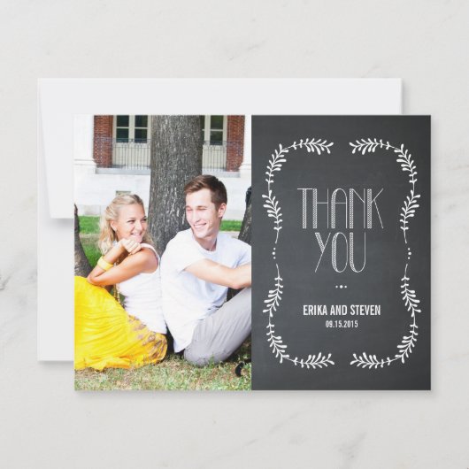 Tableau de bord Carte de remerciements des Feuille (Devant)