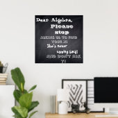 tableau de bord "cher algèbre" (Bureau à domicile)