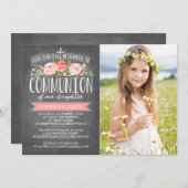 Tableau de bord de bannière Rose| Invitation à la  (Devant / Derrière)