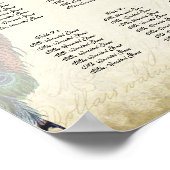 Tableau de bord de la table de réception, paon de  (Coin)