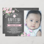 Tableau de bord des fleurs florales | Invitation a (Devant / Derrière)