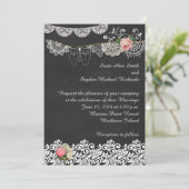 Tableau de bord et dentelle Faire-part de mariage  (Debout devant)