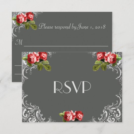 Tableau de bord et mariage Rose RSVP (Devant / Derrière)