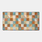 Tableau de bord géométrique avec lignes, Turquoise (Recto)