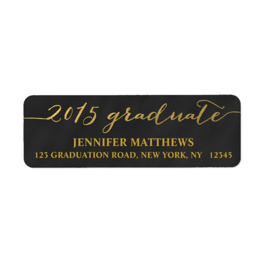 Tableau de bord Grad simple | Étiquette de adresse (Devant)