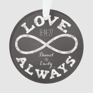 Tableau de bord Infinity Love Mariage Date et noms