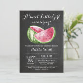 Tableau de bord Invitation Baby shower de pastèque (Debout devant)