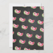 Tableau de bord Invitation Baby shower de pastèque (Dos)