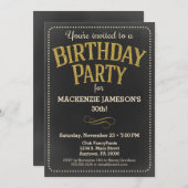 Tableau de bord Invitation d'anniversaire Adulte H (Devant / Derrière)