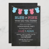 Tableau de bord Invitation de la fête de révélatio (Devant / Derrière)