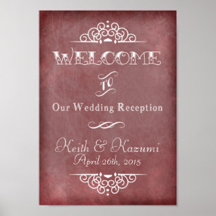 Tableau de bord mariage (A4) Papier d'affiche de v