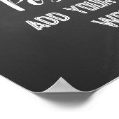 Tableau de bord modèle Faites votre propre affiche (Coin)