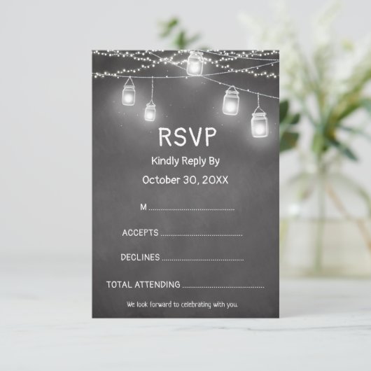 Tableau de bord noir blanc Mariage réponse RSVP (Debout devant)