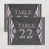 Tableau de bord pourpre déco Numéro de table Carte (Devant / Derrière)