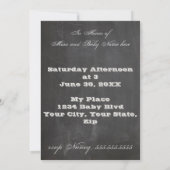 Tableau de bord Sip et voir Invitation Baby shower (Dos)
