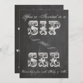 Tableau de bord Sip et voir Invitation Baby shower (Devant / Derrière)