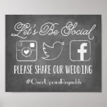 Tableau de bord Soyons sociaux | Panneau Mariage H<br><div class="desc">Soyons Mariages sociaux Hashtag Connectez-vous à un arrière - plan de tableau de bord. Aidez à capturer des photos de tous vos invités le jour de votre grand jour en utilisant ce signe de hashtag mariage. Vous pouvez modifier la taille et le type de papier et il semble grand comme...</div>