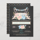 Tableau de bord Tribal Antler Genre Invitations (Devant / Derrière)