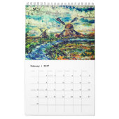 Tableau de calendrier aquarelle (Feb 2027)