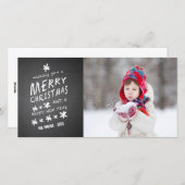 TABLEAU DE CHALKBOARD MERRY CHRISTMAS | CARTE PHOT (Devant / Derrière)